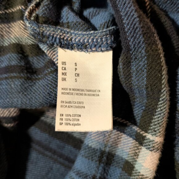 American Eagle Ahh-mazingly soft plaid shirt blue size small - Picture 13 of 16